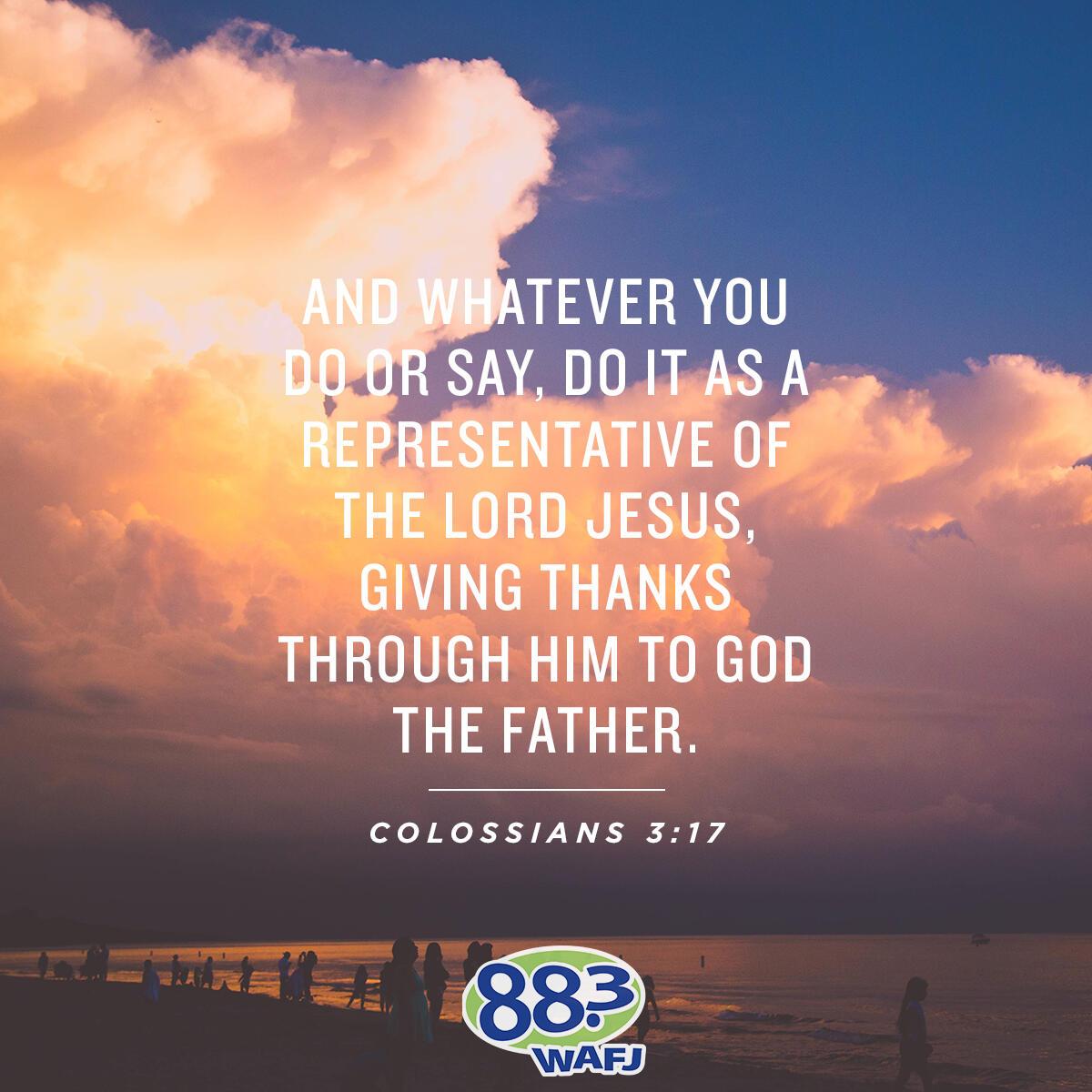 Colossians 3:17 - Verse of the Day