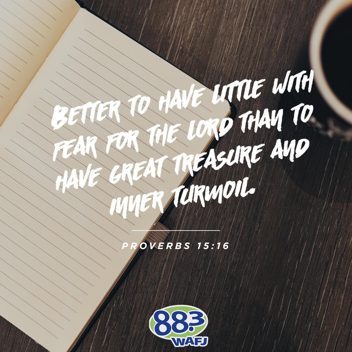 Proverbs 15:16 - Verse of the Day