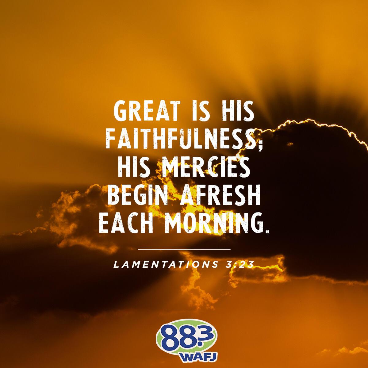 Lamentations 3: 23 - Verse of the Day