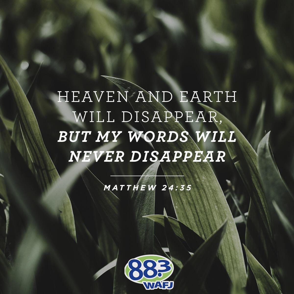 Matthew 24:35 - Verse of the Day
