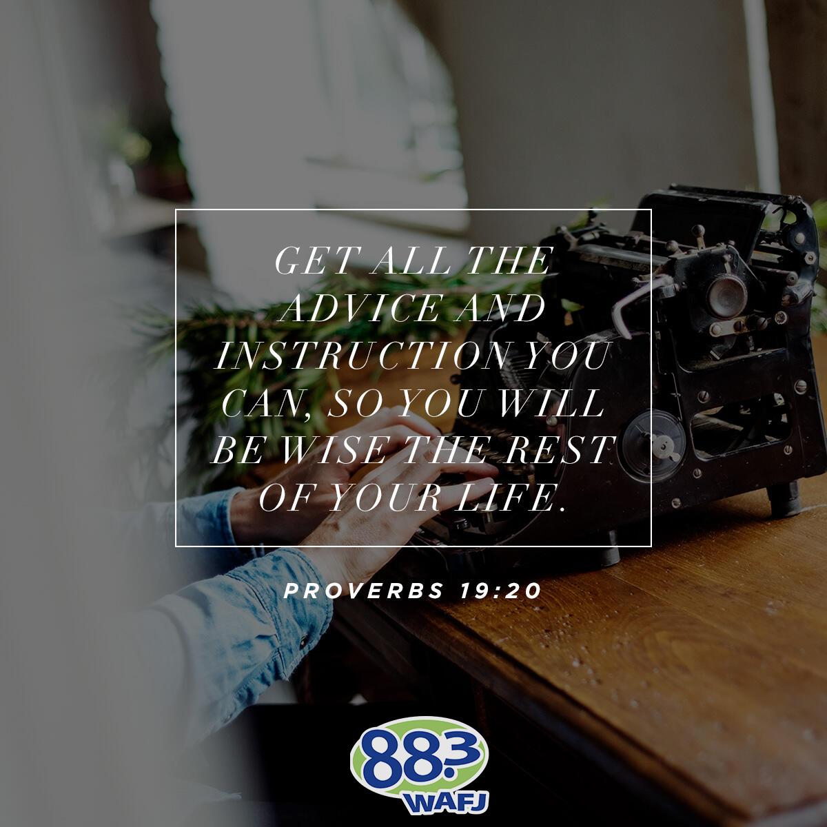 Proverbs 19:20 - Verse of the Day