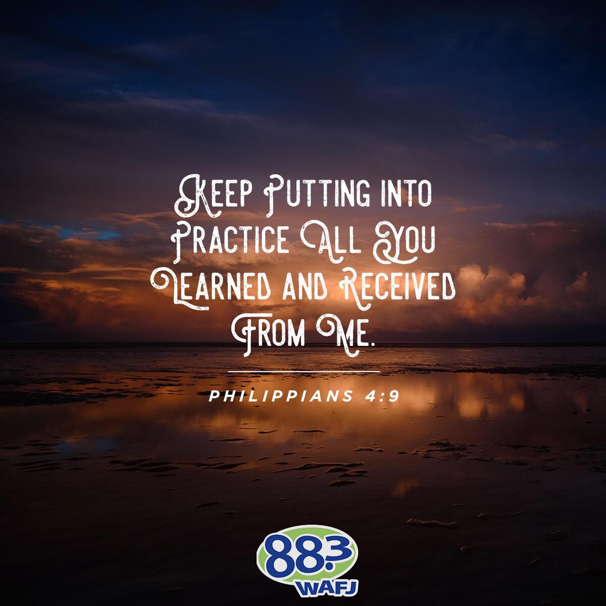 Philippians 4:9 - Verse of the Day