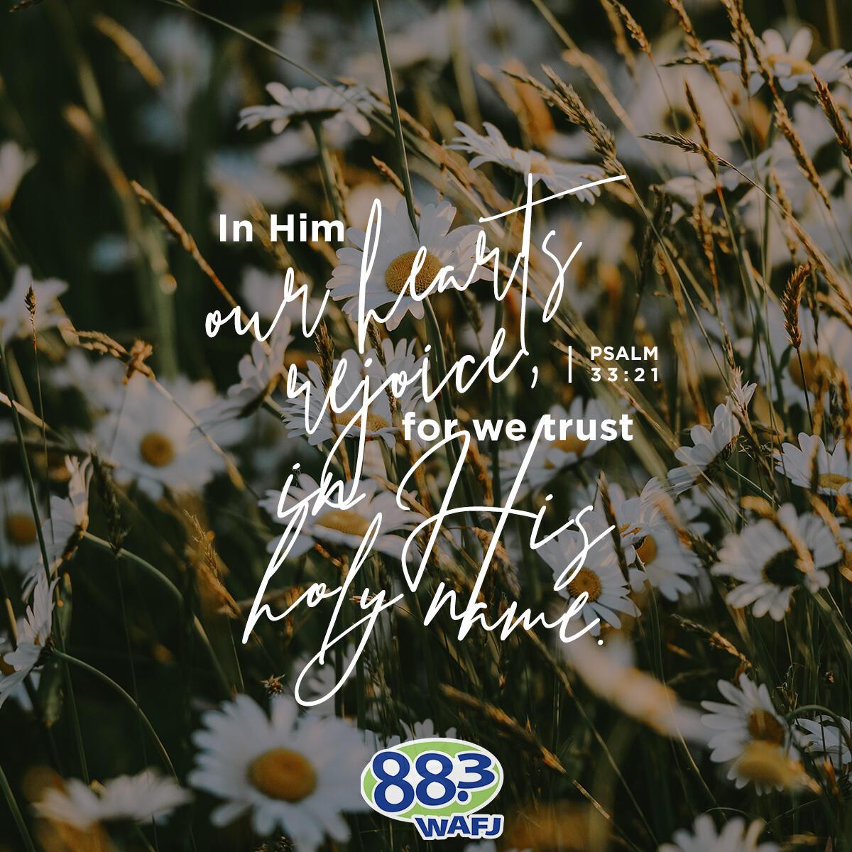 Psalm 33:21 - Verse of the Day