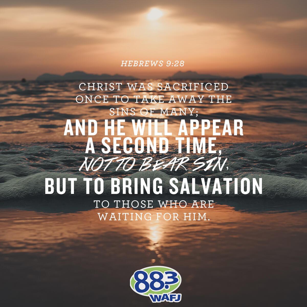 Hebrews 9:28 - Verse of the Day