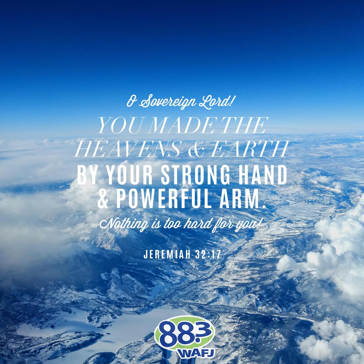 Jeremiah 32:17 - Verse of the Day