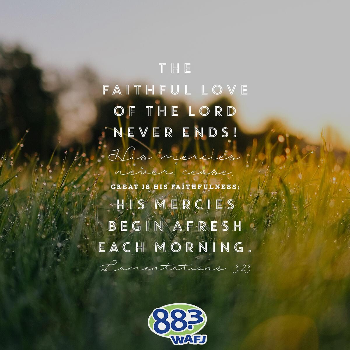 Lamentations 3:22-23 - Verse of the Day