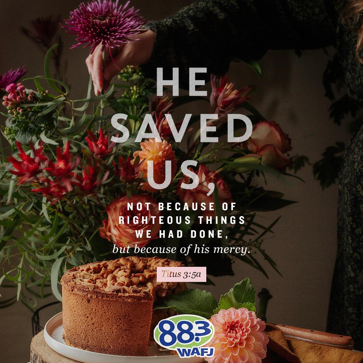 Titus 3:5a                                                         . - Verse of the Day