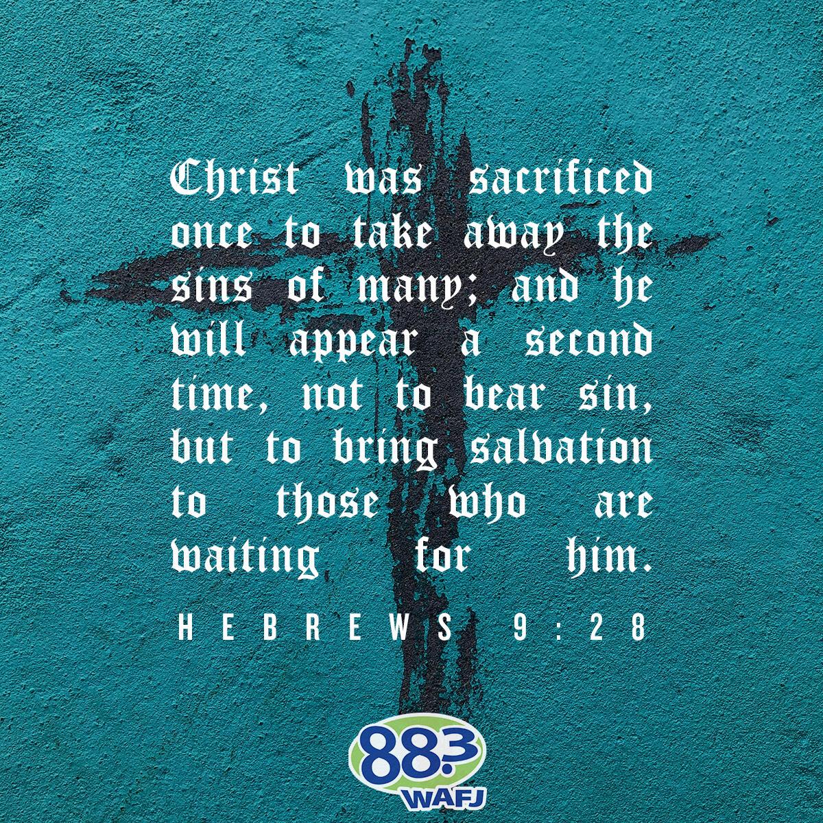 Hebrews 9:28                          . - Verse of the Day