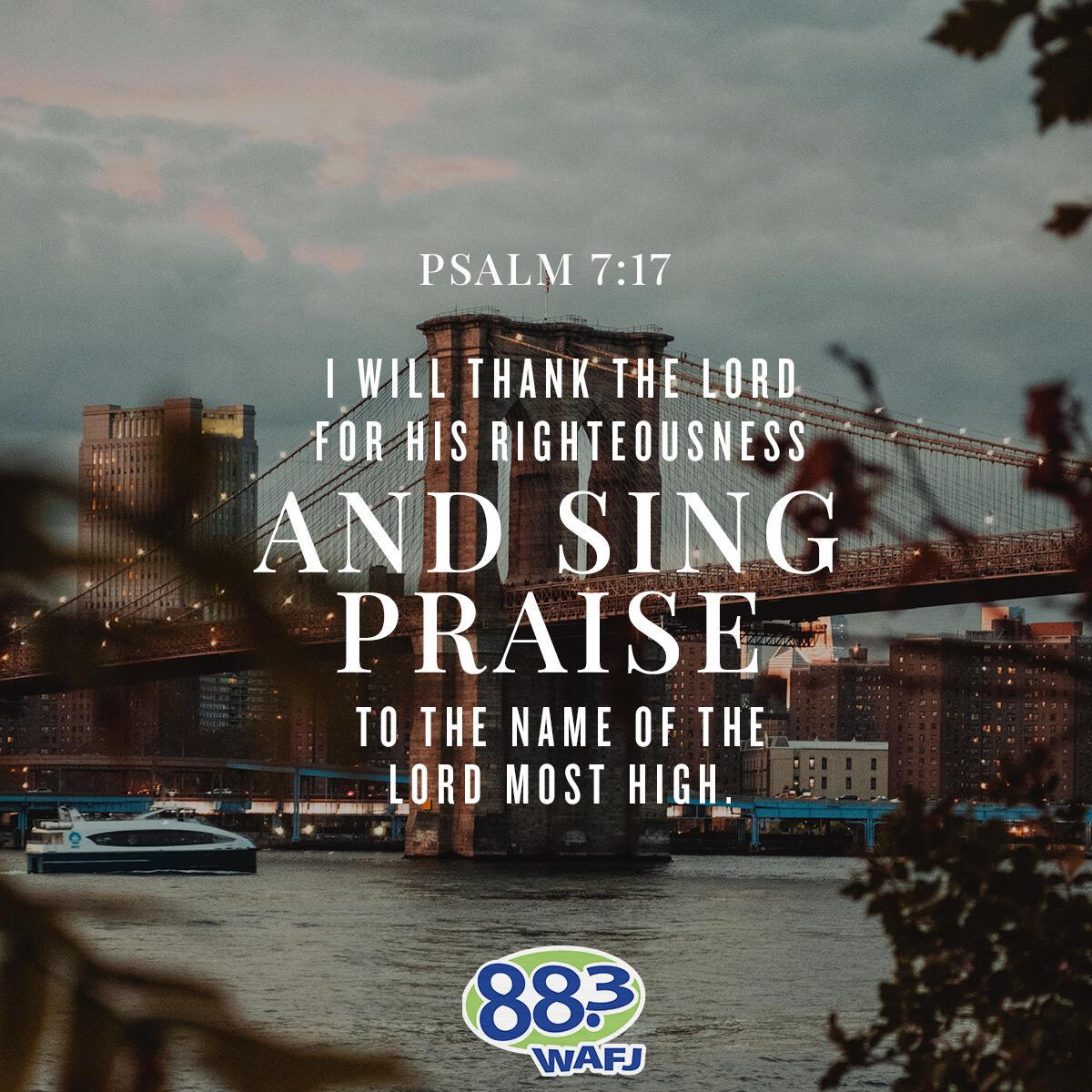 Psalm 7:17 - Verse of the Day
