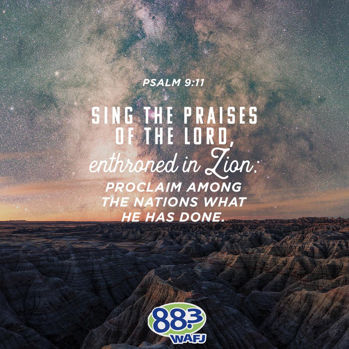 Psalm 9:11 - Verse of the Day