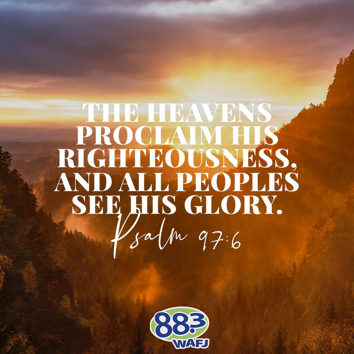 Psalm 97:6 - Verse of the Day