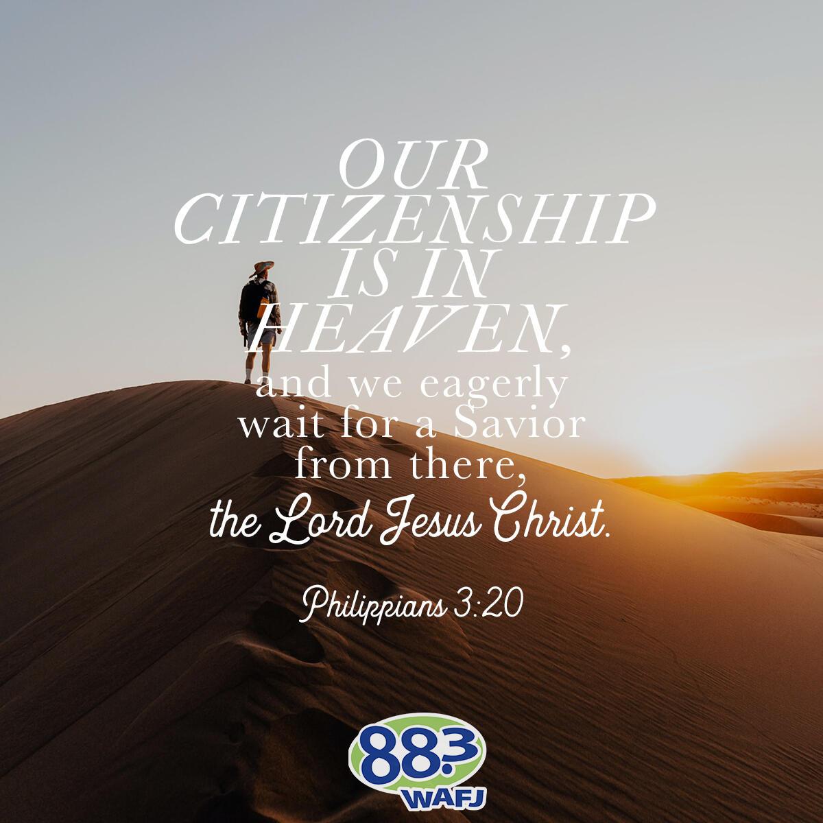 Philippians 3:20 - Verse of the Day