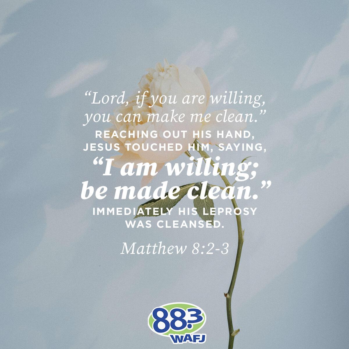Matthew 8:2-3 - Verse of the Day