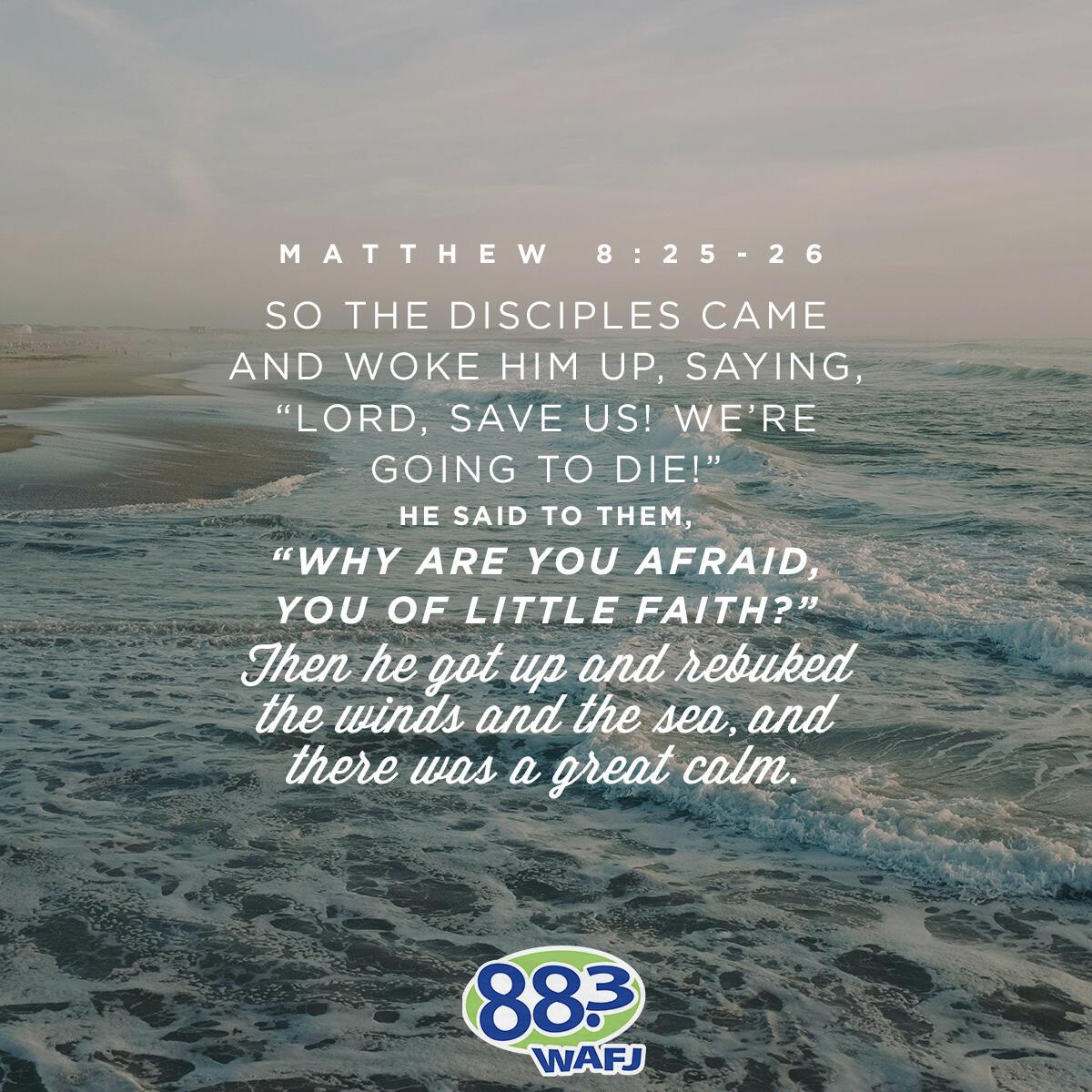 Matthew 8:25-26 - Verse of the Day