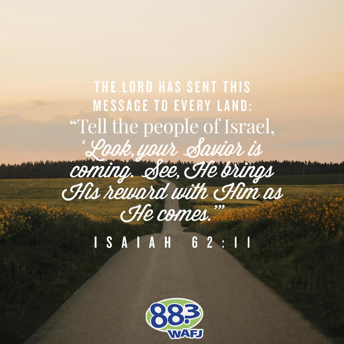 Isaiah 62:11 - Verse of the Day