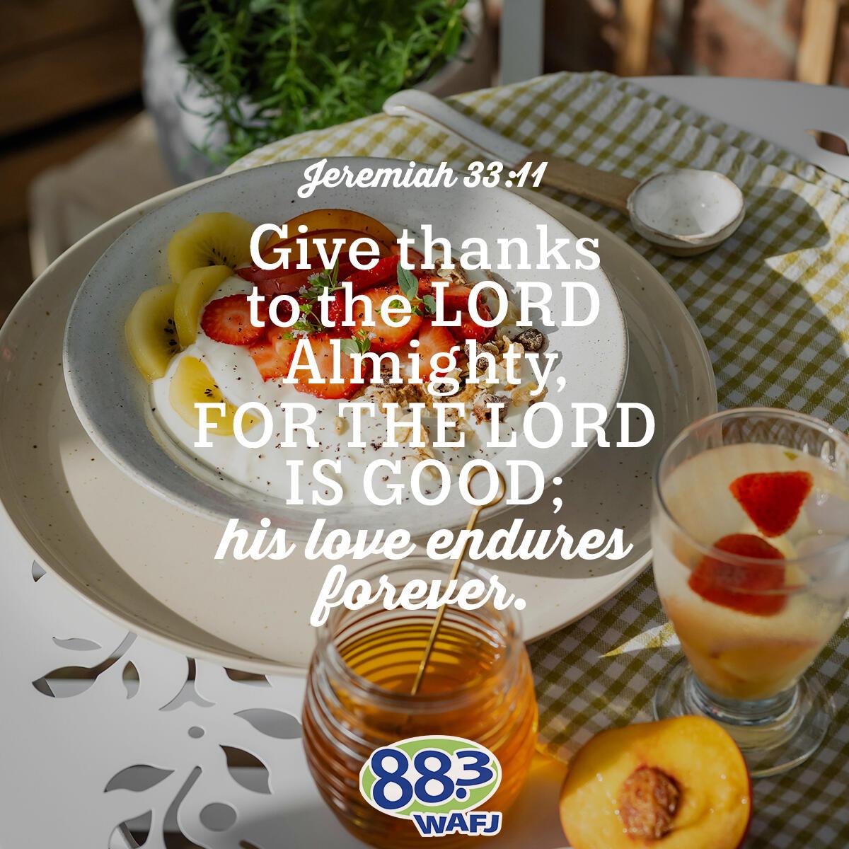 Jeremiah 33:11 - Verse of the Day