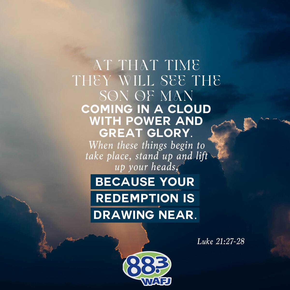 Luke 21:27-28 - Verse of the Day