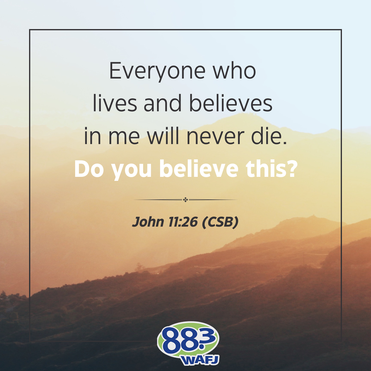 John 11:26 - Verse of the Day