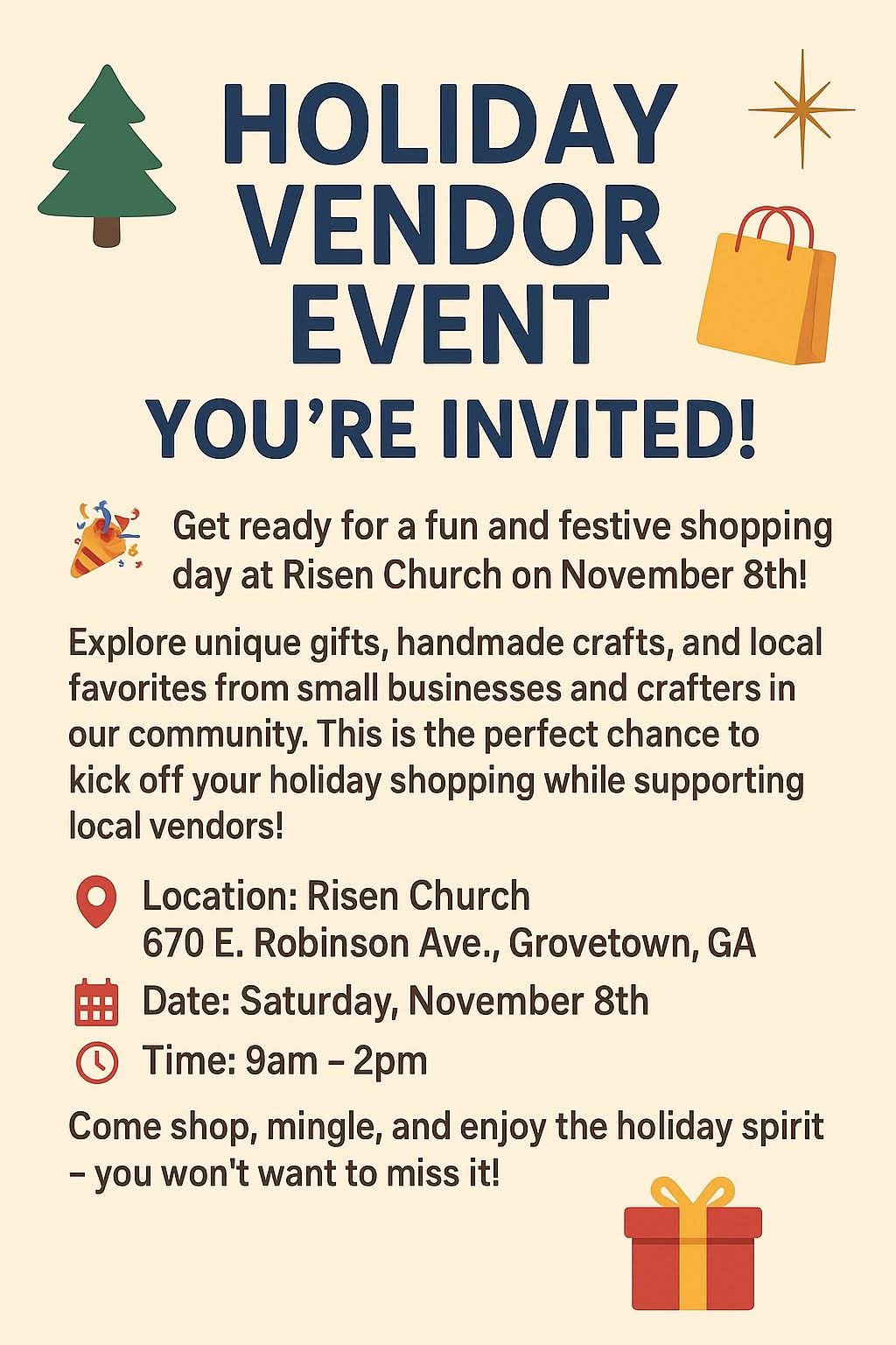 Holiday Vendor Event Logo